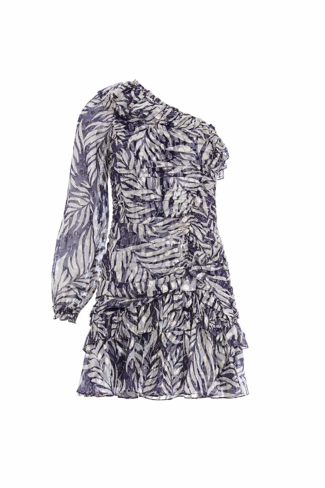 Wedding Guest | Mini Dresses^Needle & Thread Feather Lurex One-Shoulder Micro Mini Dress Blue