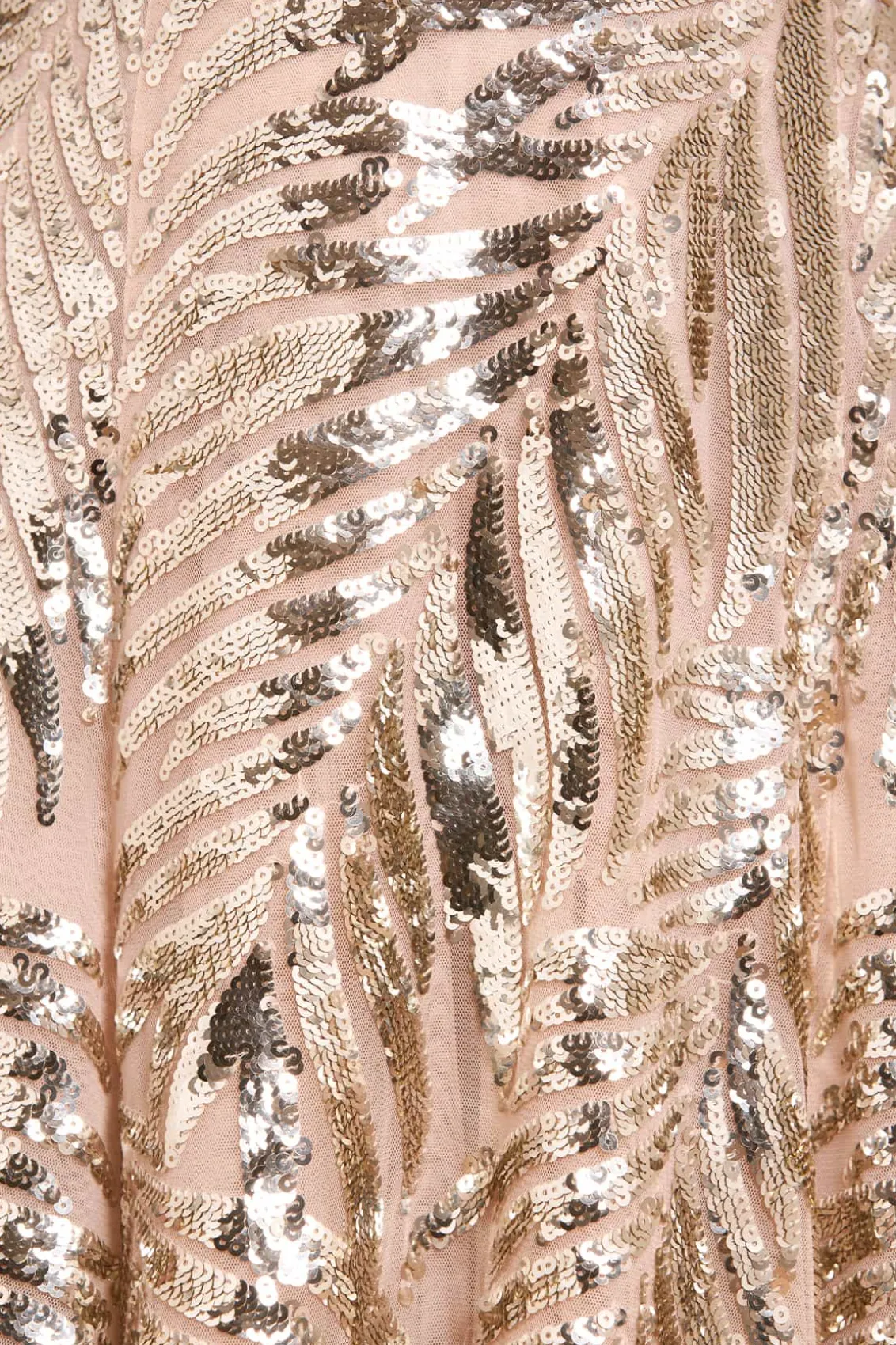 Embellished Dresses | Evening Dresses^Needle & Thread Feather Sequin One-Shoulder Ankle Gown Beige
