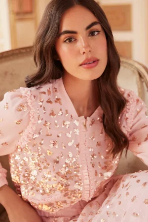 Mummy & Me^Needle & Thread Fern Georgette Bomber Jacket Pink