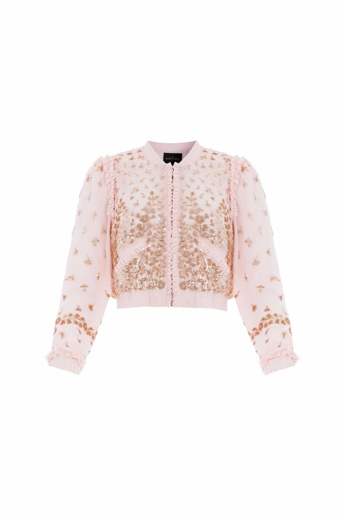 Mummy & Me^Needle & Thread Fern Georgette Bomber Jacket Pink