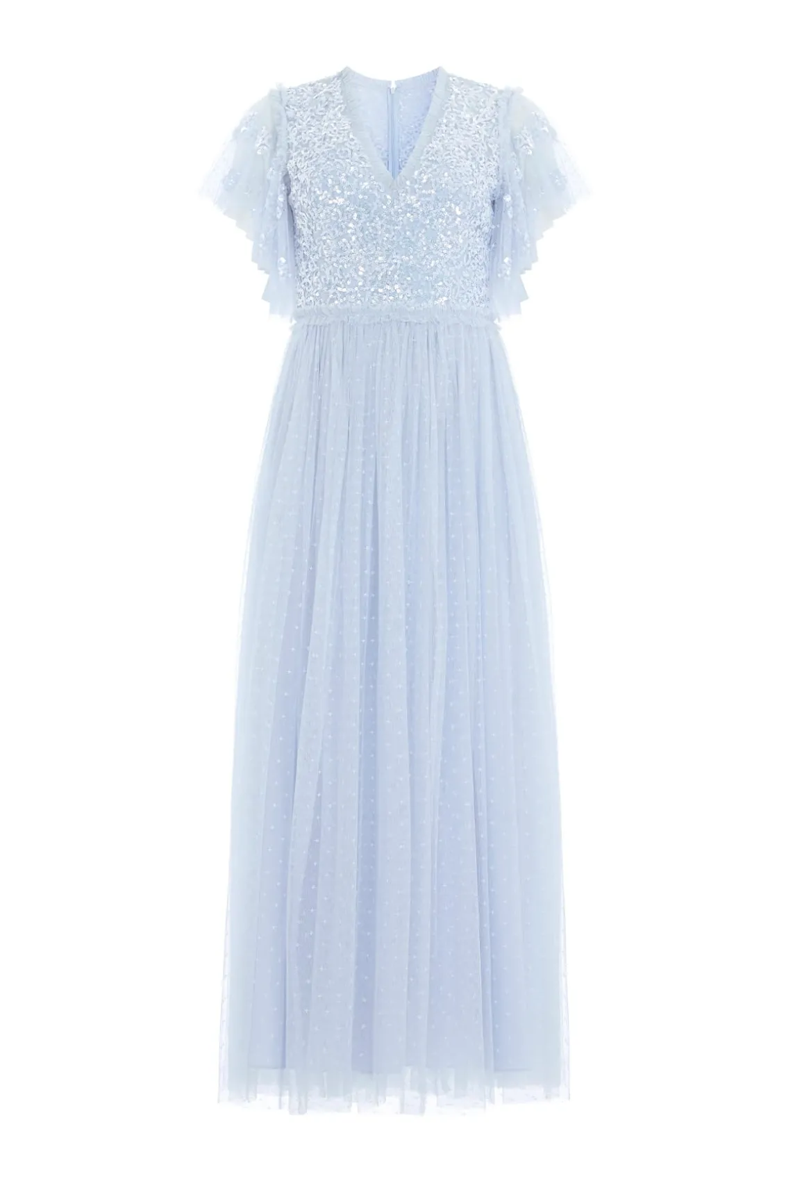 Bridesmaid | Evening Dresses^Needle & Thread Floral Lace Bodice V-Neck Ankle Gown Blue
