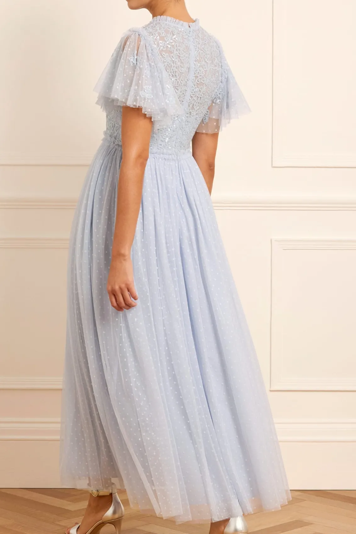 Bridesmaid | Evening Dresses^Needle & Thread Floral Lace Bodice V-Neck Ankle Gown Blue