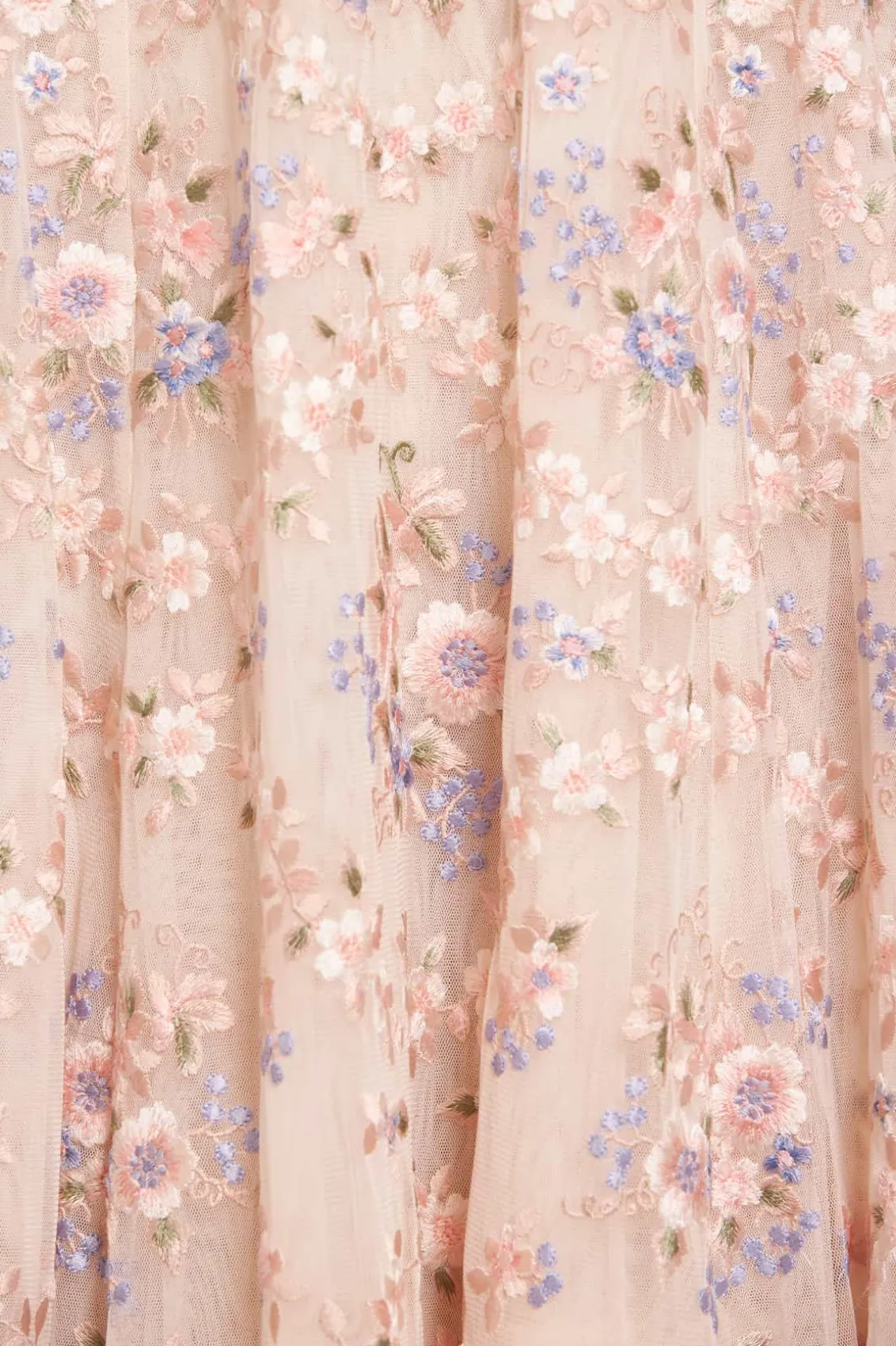 Evening Dresses | Embroidered Dresses^Needle & Thread Floral Waltz Ankle Gown Champagne