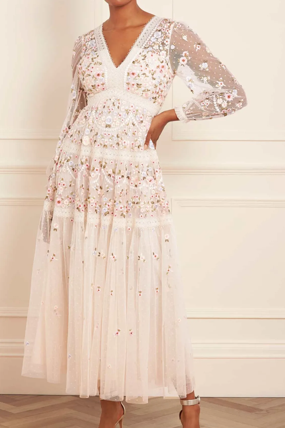 Bridesmaid | Mummy & Me^Needle & Thread Garland Ribbon Ankle Gown Champagne