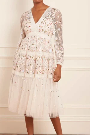 Mummy & Me | Evening Dresses^Needle & Thread Garland Ribbon Midaxi Dress Champagne