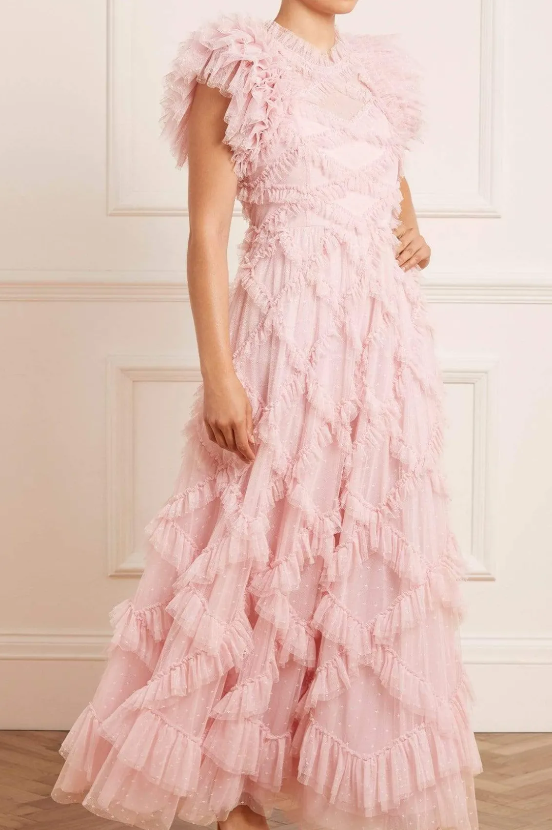 Mummy & Me | Evening Dresses^Needle & Thread Genevieve Ruffle Gown Pink