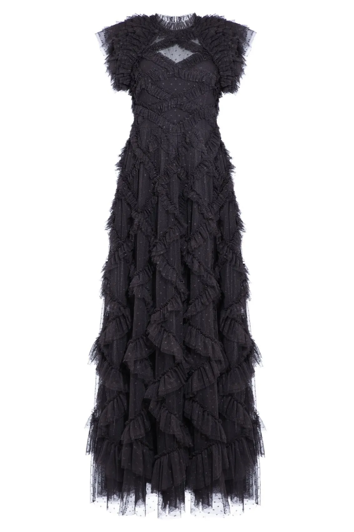 Evening Dresses | Exclusives^Needle & Thread Genevieve Ruffle Gown Black