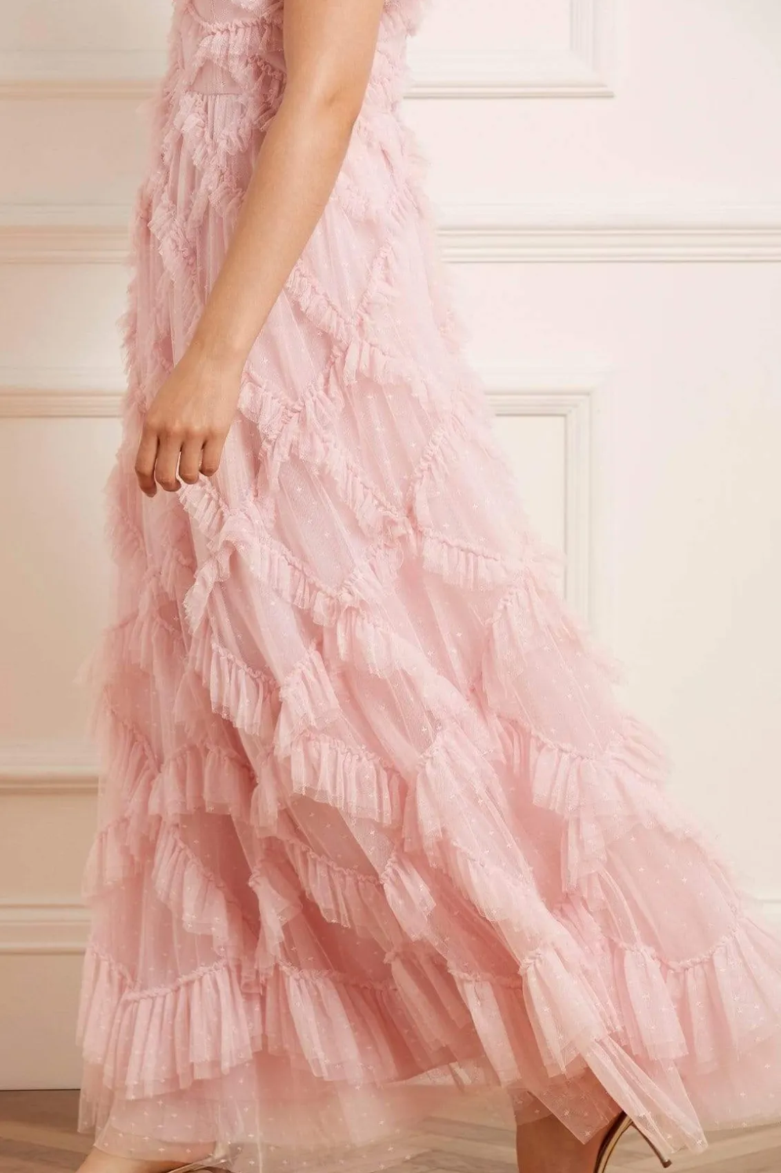 Mummy & Me | Evening Dresses^Needle & Thread Genevieve Ruffle Gown Pink