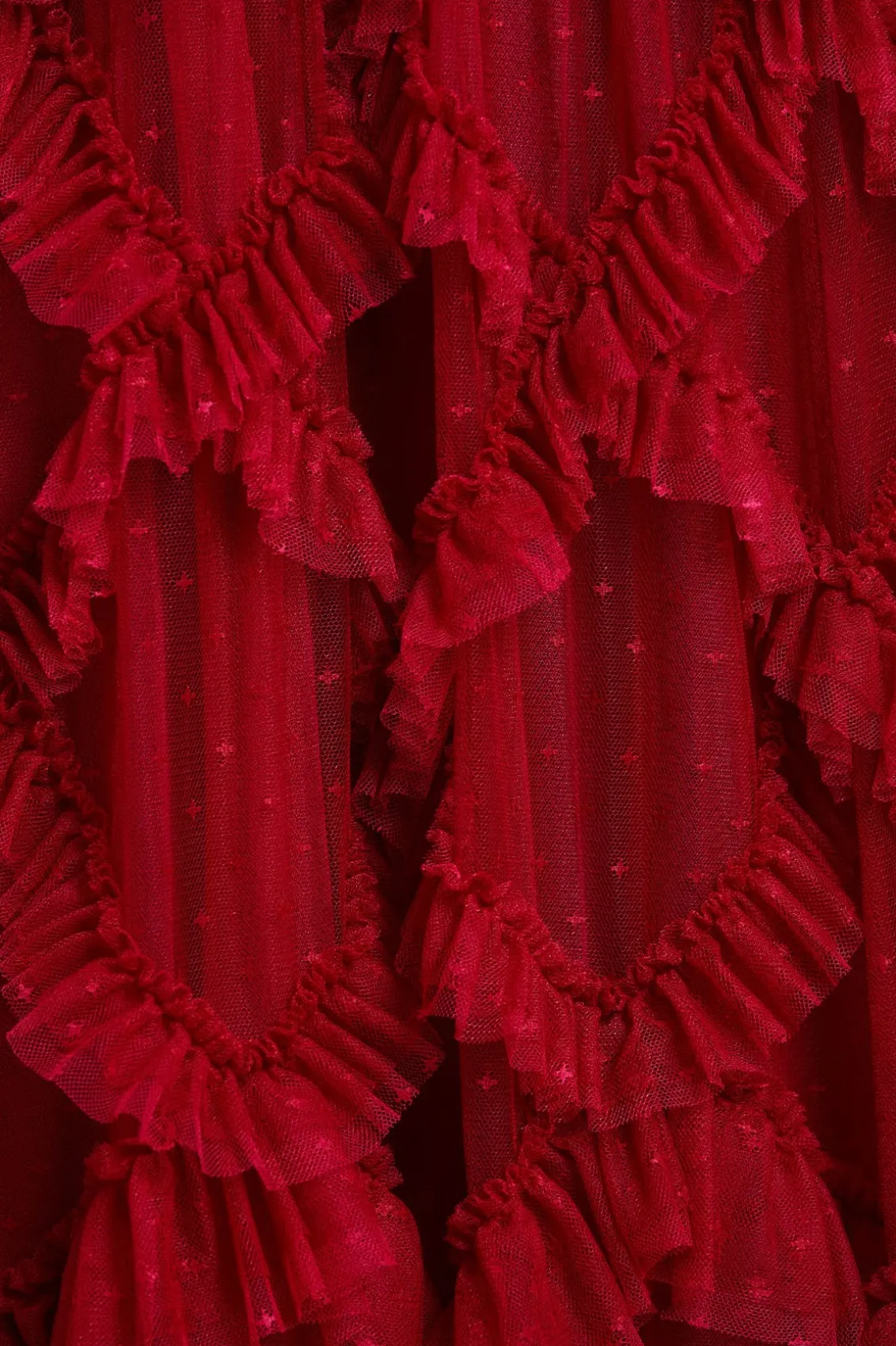 Evening Dresses | Dresses^Needle & Thread Genevieve Ruffle Gown Red