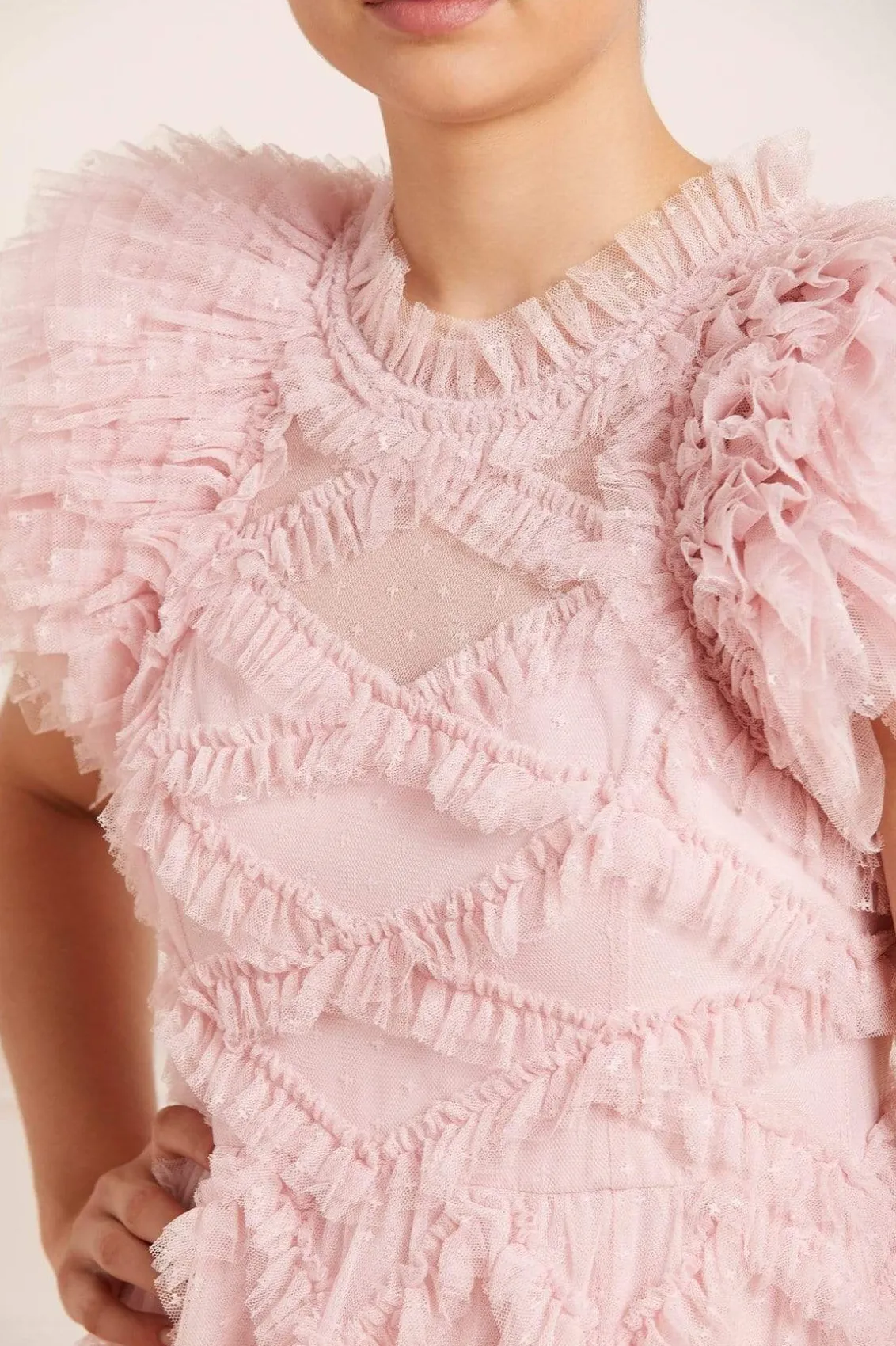 Mummy & Me | Evening Dresses^Needle & Thread Genevieve Ruffle Gown Pink