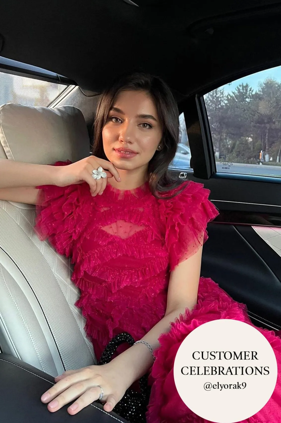 Evening Dresses | Dresses^Needle & Thread Genevieve Ruffle Gown Red