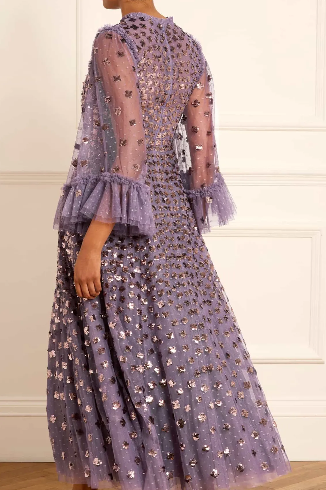 Mummy & Me | Evening Dresses^Needle & Thread Glisten Long Sleeve Ankle Gown Purple