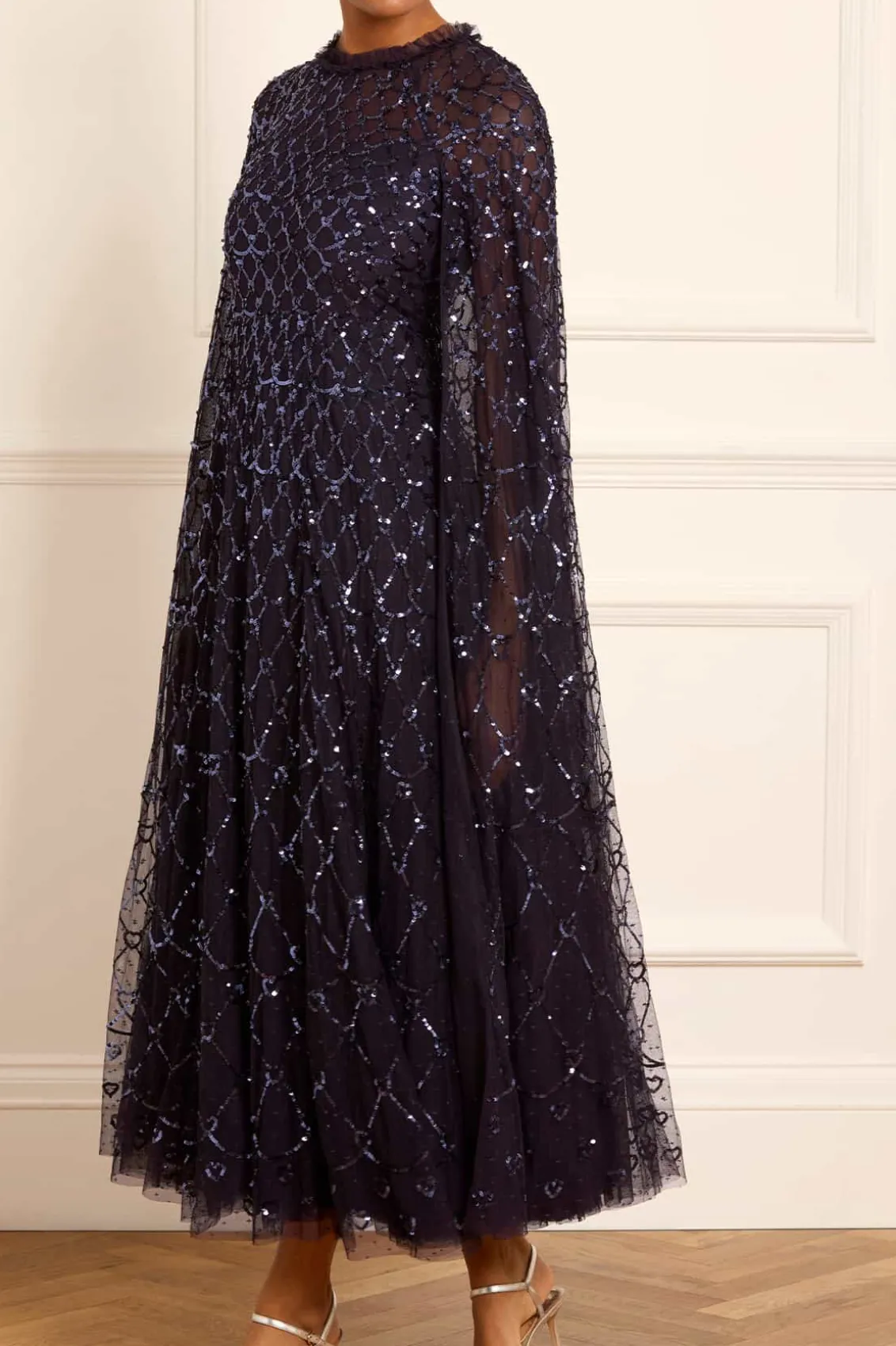 Evening Dresses | Embellished Dresses^Needle & Thread Heart Lattice Ankle Gown Blue