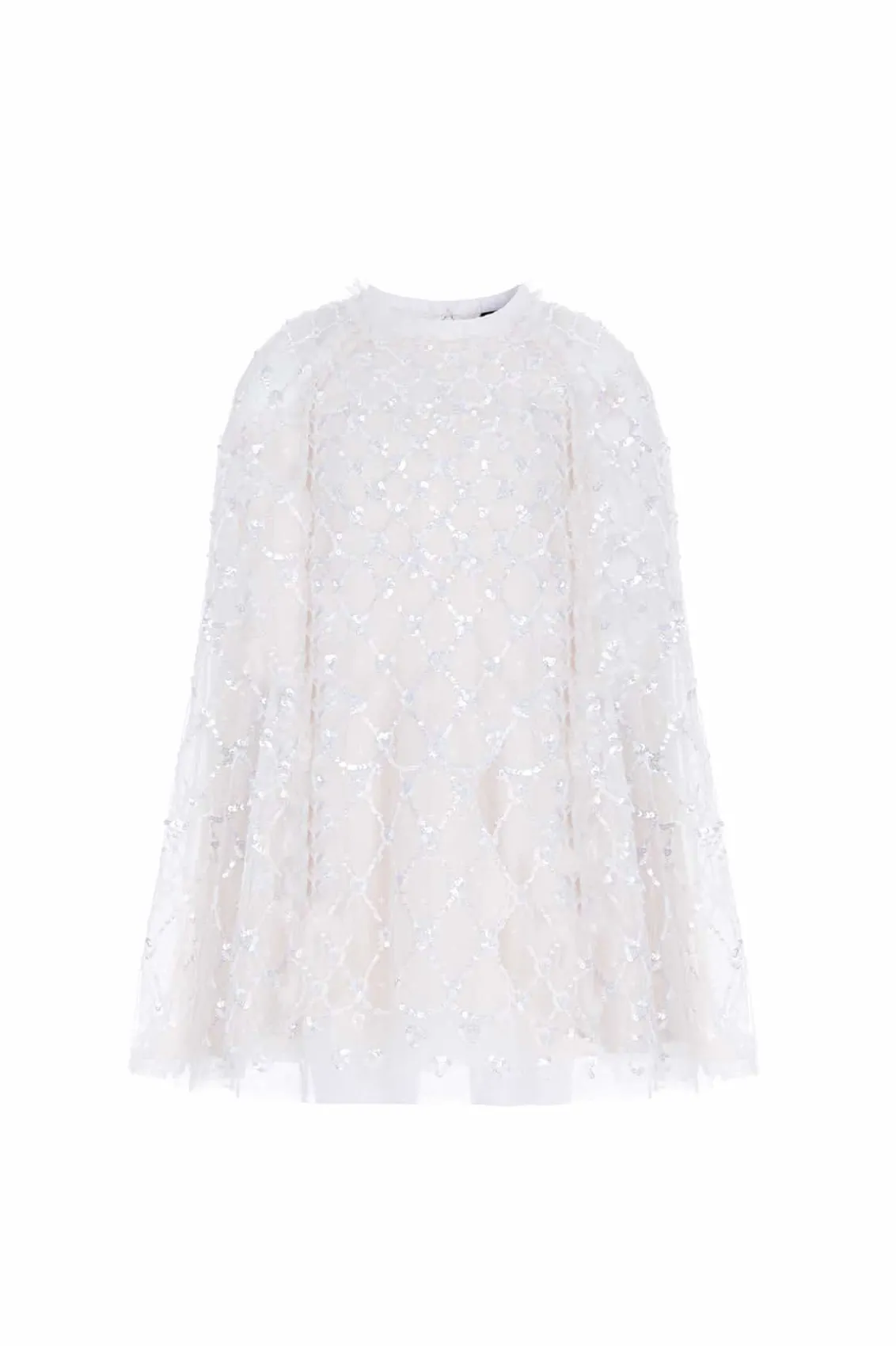 Mummy & Me | Flower Girl^Needle & Thread Heart Lattice Cape Kids Dress Champagne