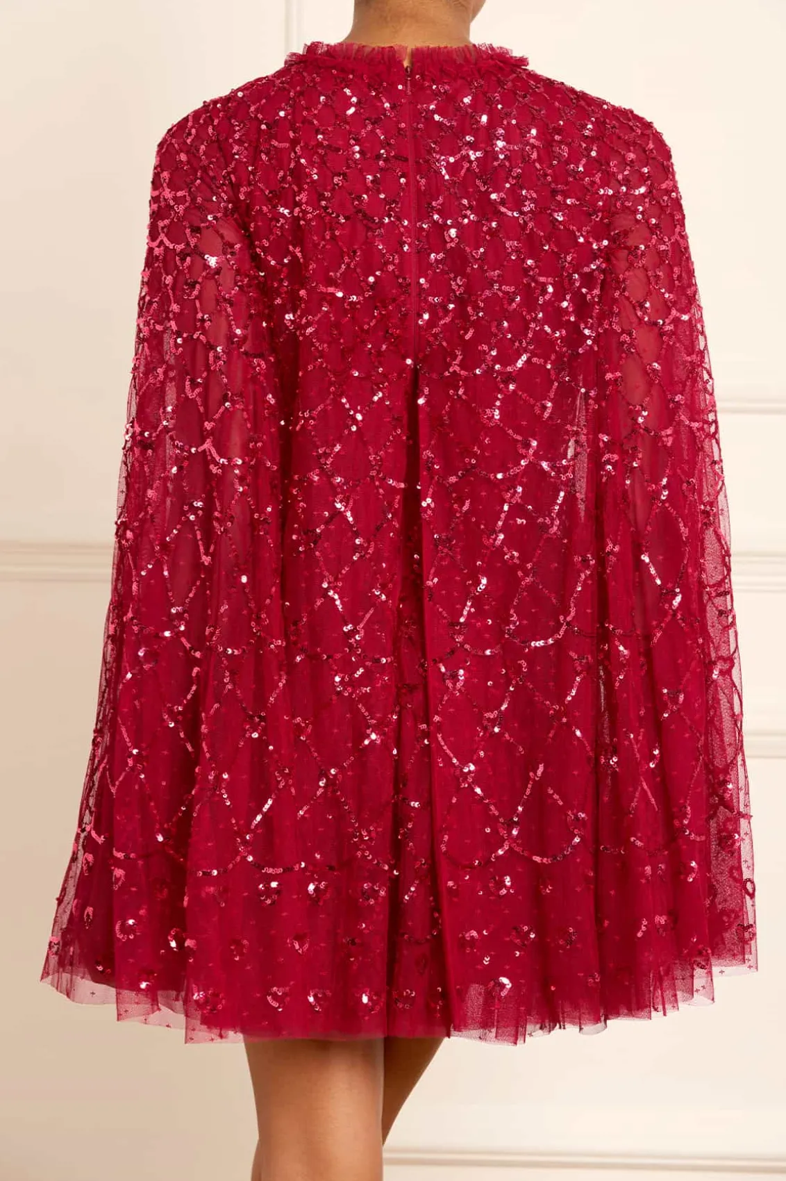 Mummy & Me | Mini Dresses^Needle & Thread Heart Lattice Micro Mini Dress Red