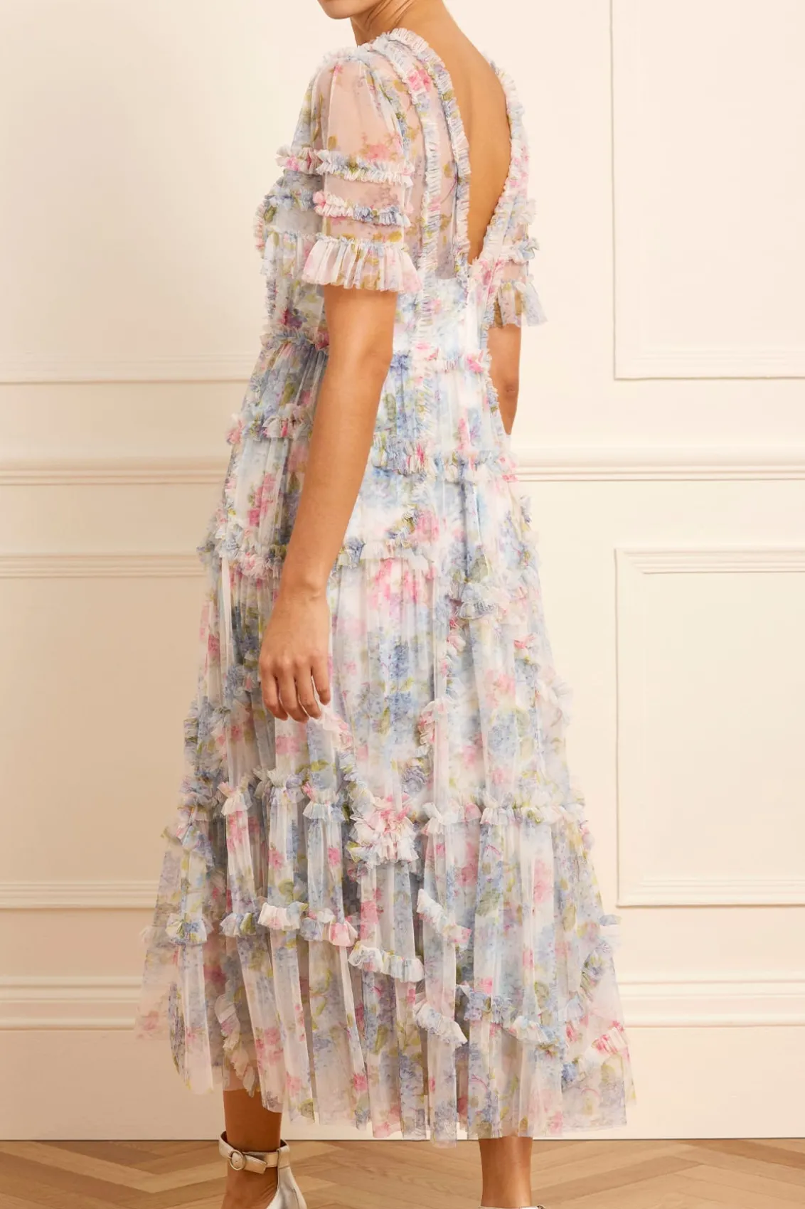 Wedding Guest | Evening Dresses^Needle & Thread Hydrangea Ruffle Ballerina Dress Multi