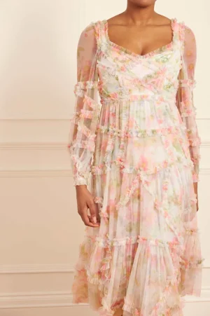 Wedding Guest | Mummy & Me^Needle & Thread Immortal Rose Maeve Long Sleeve Ballerina Dress Multi