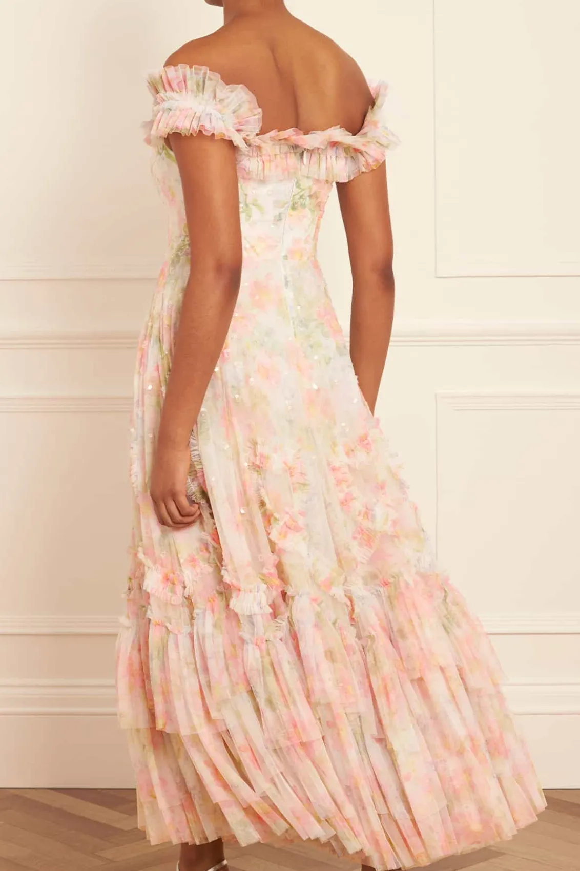 Evening Dresses | Printed Dresses^Needle & Thread Immortal Rose Off-Shoulder Ankle Gown Multi