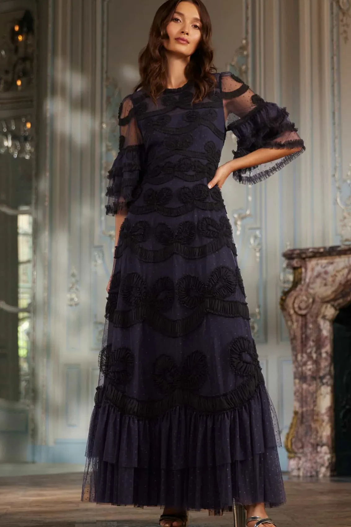 Evening Dresses | Responsibly Sourced^Needle & Thread Ingrid Gown Blue