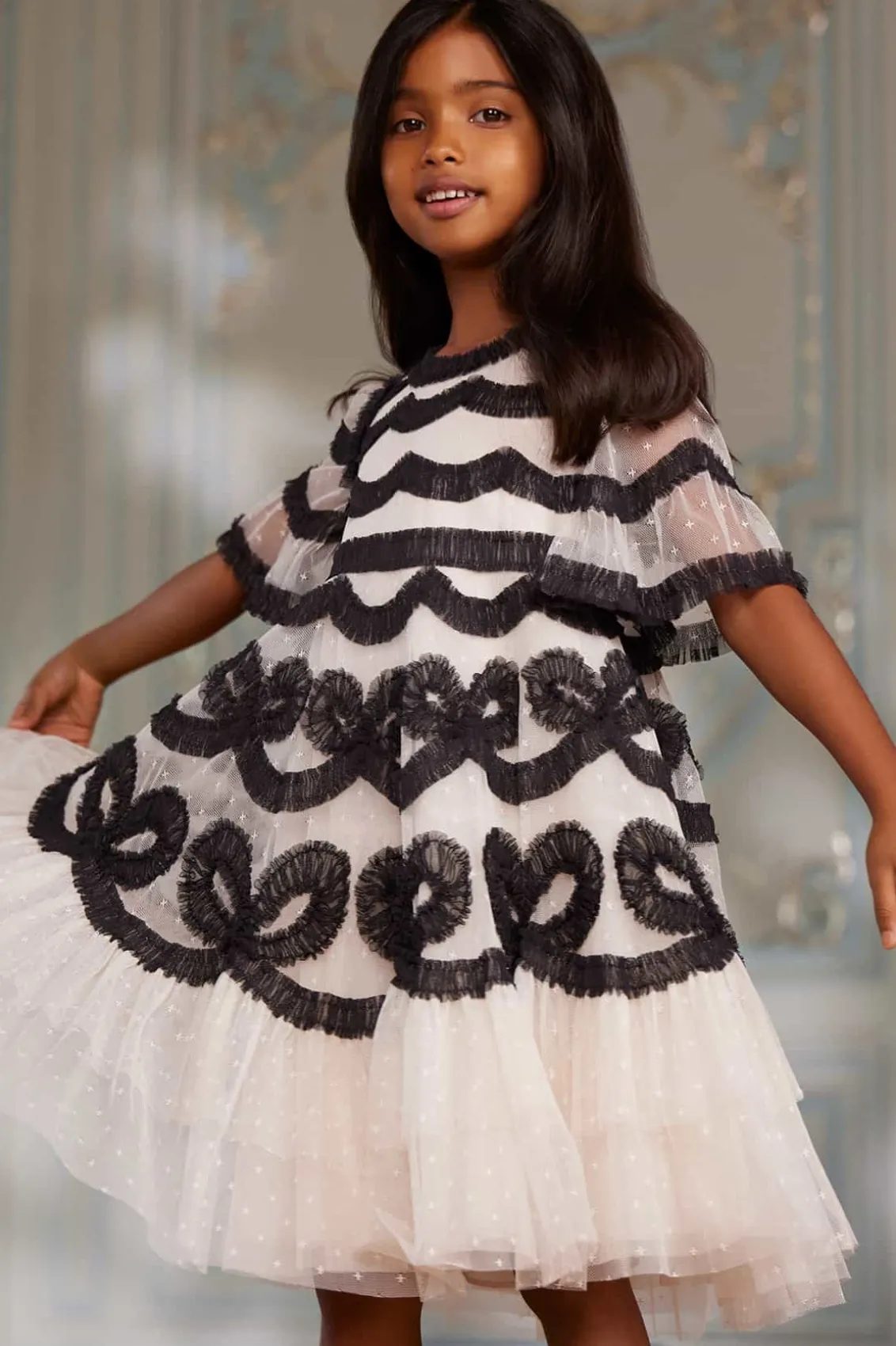 Mummy & Me | Kids Responsibly Sourced^Needle & Thread Ingrid Kids Dress Champagne