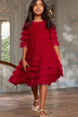 Mummy & Me | Kids Responsibly Sourced^Needle & Thread La Vie En Rose Kids Dress Red