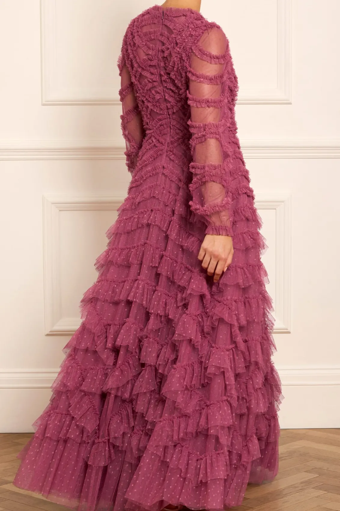 Evening Dresses | Responsibly Sourced^Needle & Thread Lana Round Neck Gown Pink