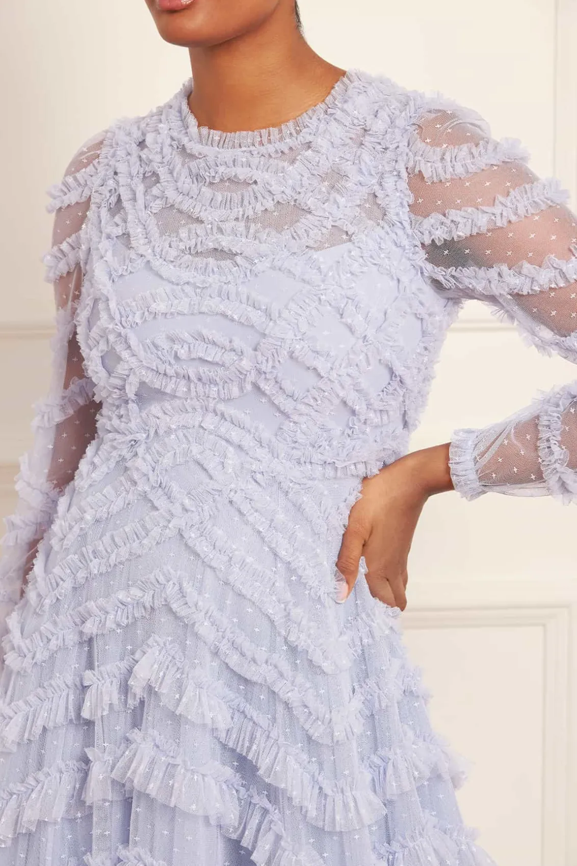 Evening Dresses | Responsibly Sourced^Needle & Thread Lana Round Neck Gown Blue