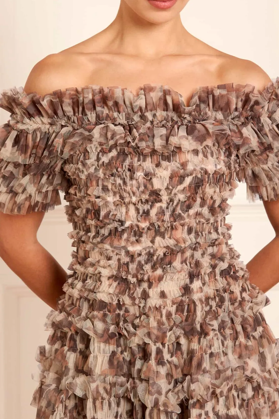 Mini Dresses^Needle & Thread Leopard Lisette Off-Shoulder Micro Mini Dress Multi