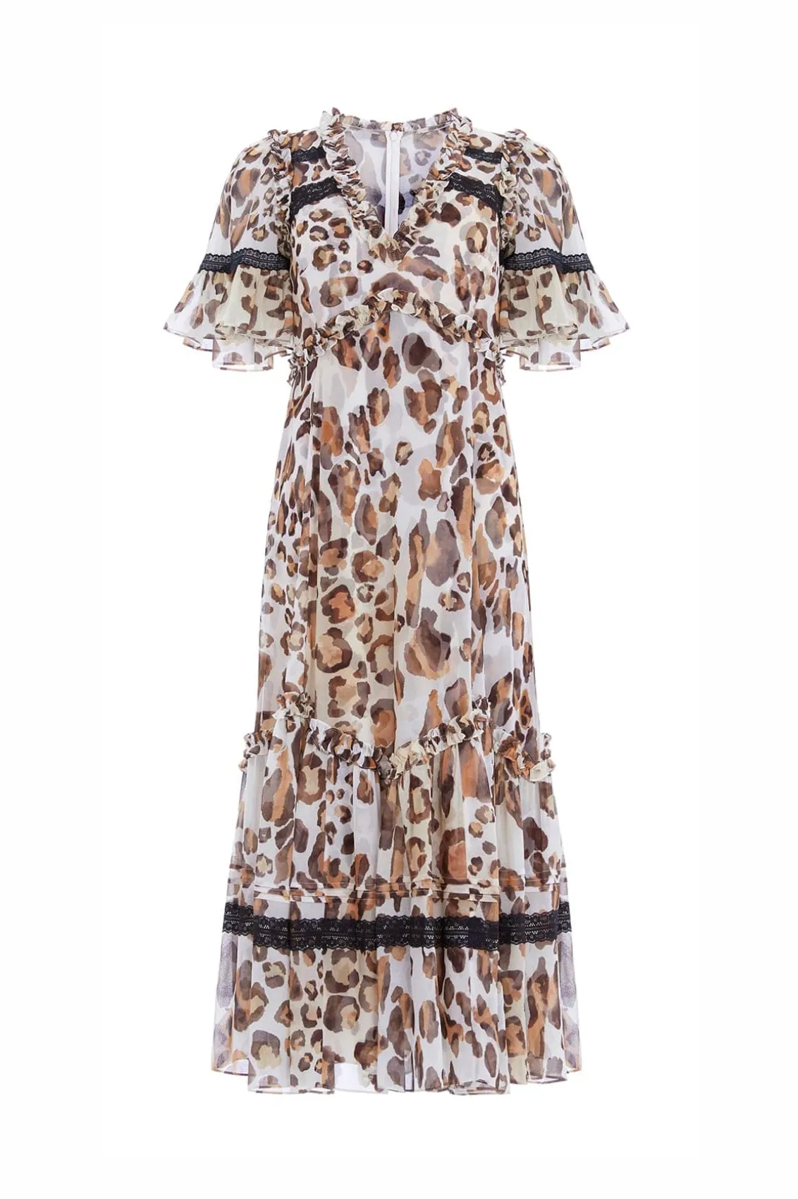 Day Dresses | Printed Dresses^Needle & Thread Leopard Sonata Georgette Ballerina Dress Multi