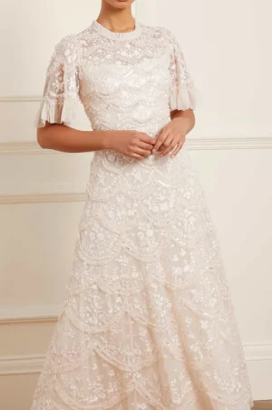 Bridal | Embellished Dresses^Needle & Thread Lily Bloom Ankle Gown Champagne