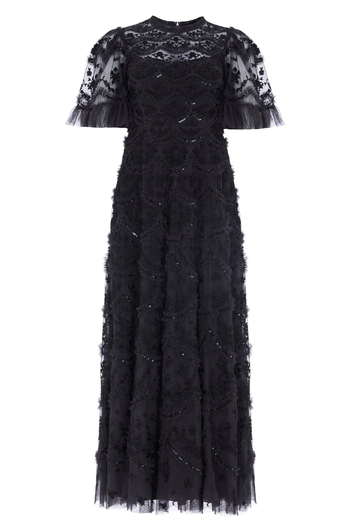 Evening Dresses | Embroidered Dresses^Needle & Thread Lily Bloom Ankle Gown Black