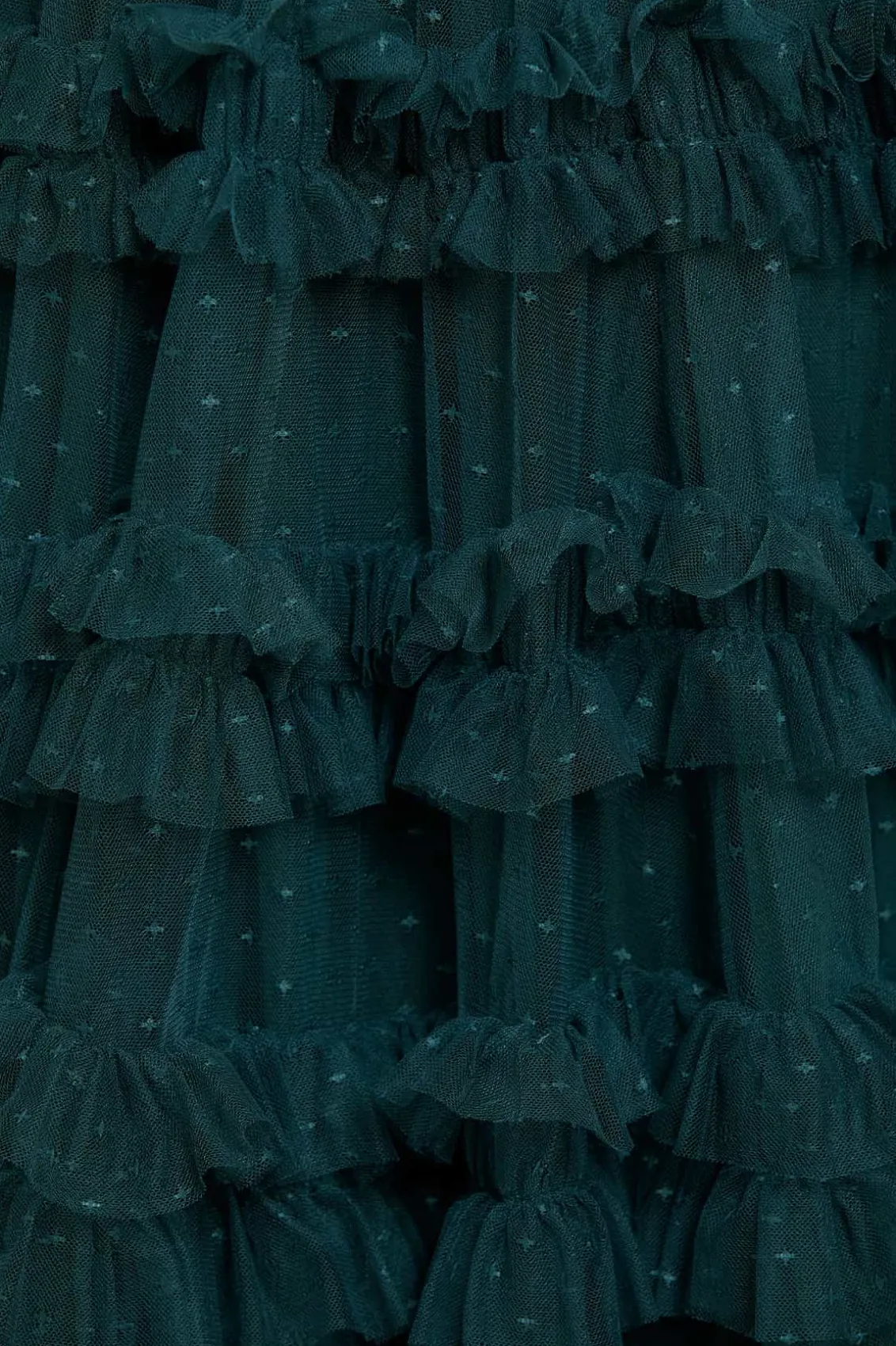 Evening Dresses | Responsibly Sourced^Needle & Thread Lisette Ruffle Off Shoulder Gown Green