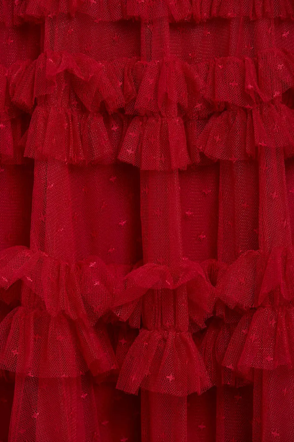 Responsibly Sourced | Dresses^Needle & Thread Lisette Ruffle Off Shoulder Gown Red