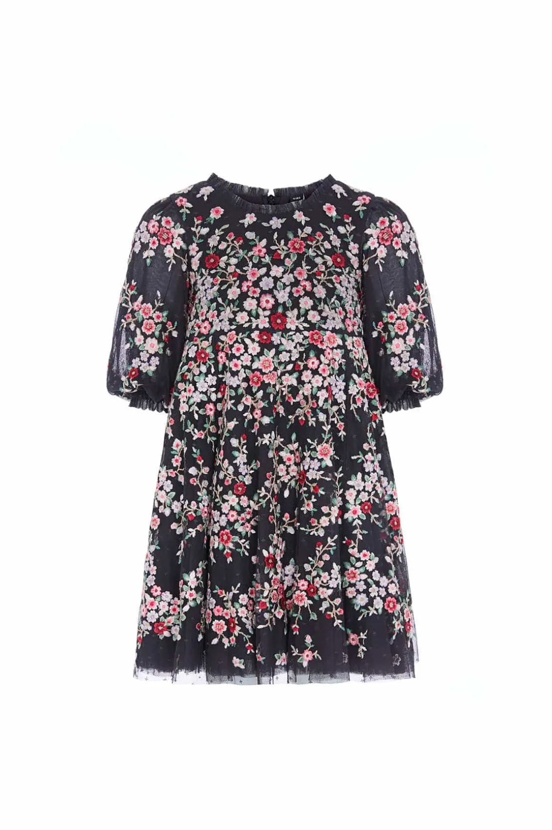 Mummy & Me | Kids Embroidered Dresses^Needle & Thread Lunaria Wreath Kids Dress Black