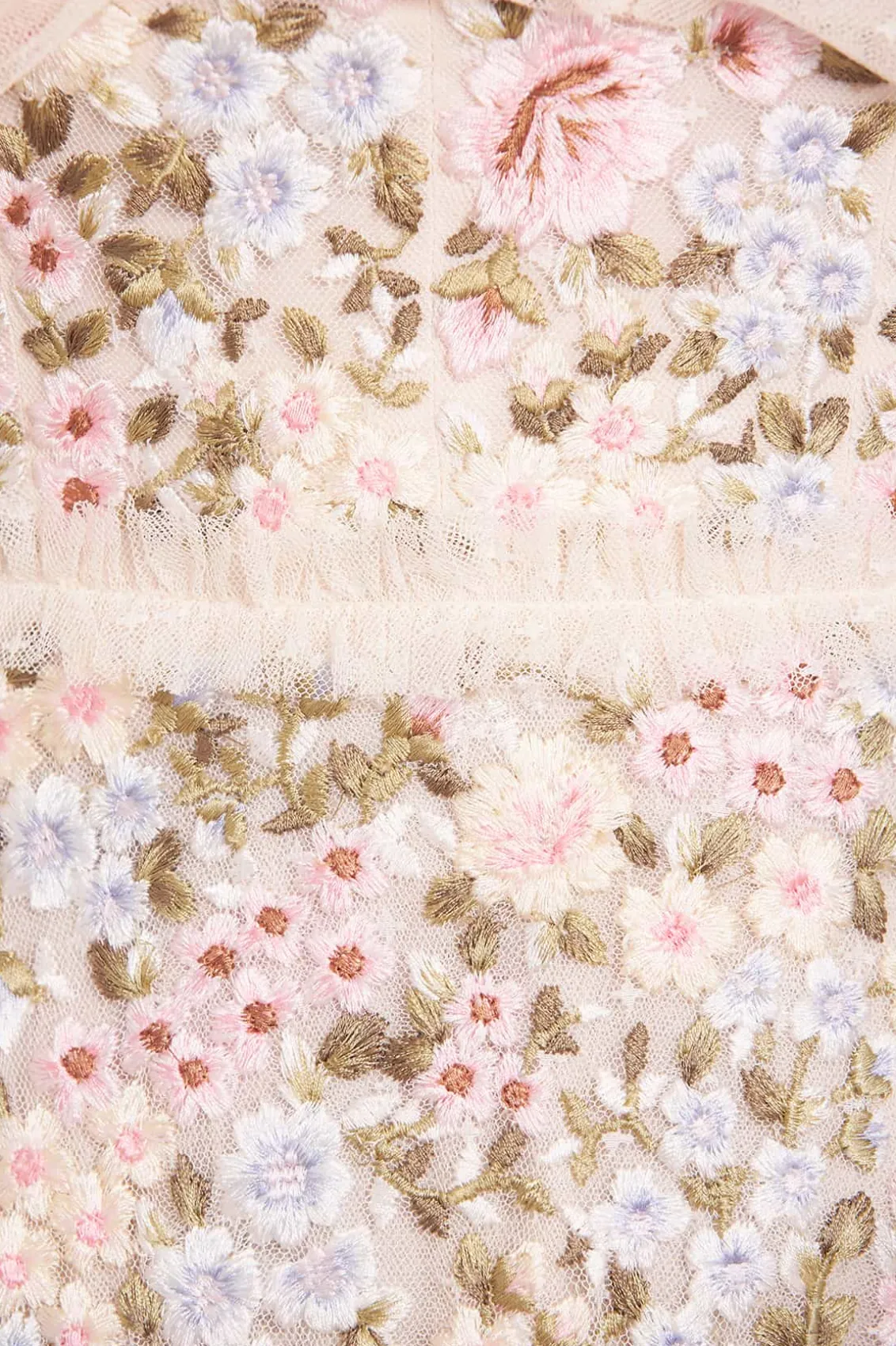 Evening Dresses | Embroidered Dresses^Needle & Thread Lunaria Wreath Off-Shoulder Gown Champagne