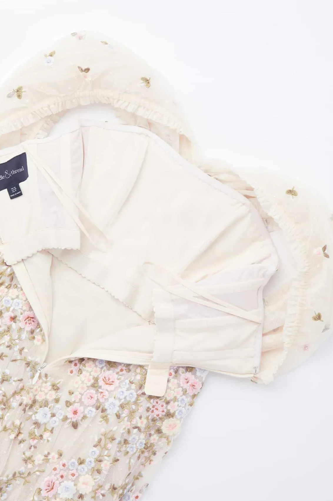 Evening Dresses | Embroidered Dresses^Needle & Thread Lunaria Wreath Off-Shoulder Gown Champagne