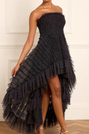 Evening Dresses | Responsibly Sourced^Needle & Thread Mia Strapless High-Low Gown Black