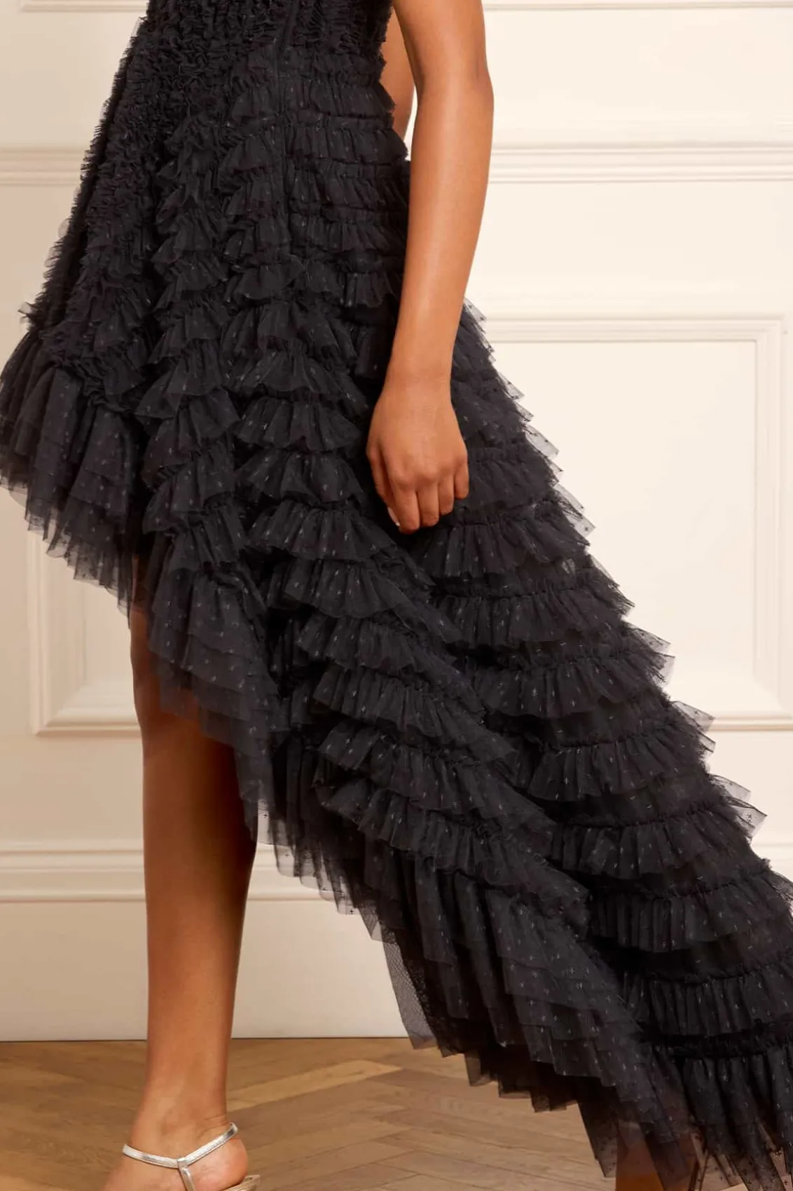 Evening Dresses | Responsibly Sourced^Needle & Thread Mia Strapless High-Low Gown Black