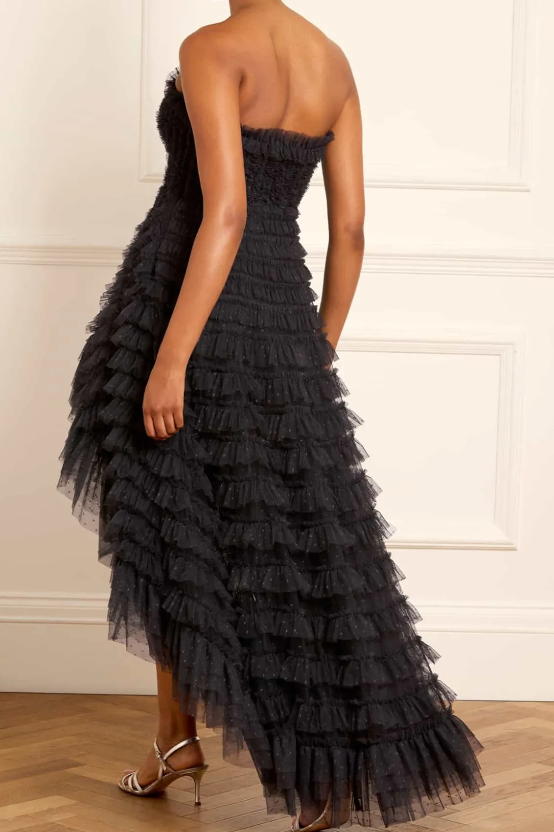 Evening Dresses | Responsibly Sourced^Needle & Thread Mia Strapless High-Low Gown Black