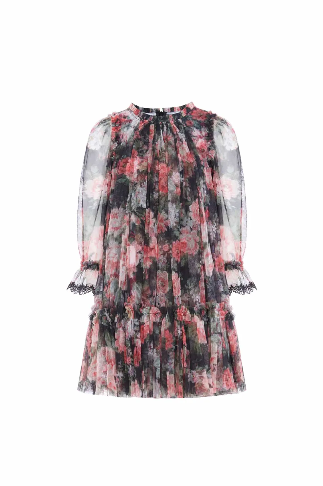 Kids Printed Dresses | Kids Responsibly Sourced^Needle & Thread Midnight Dance Long Sleeve Kids Dress Black