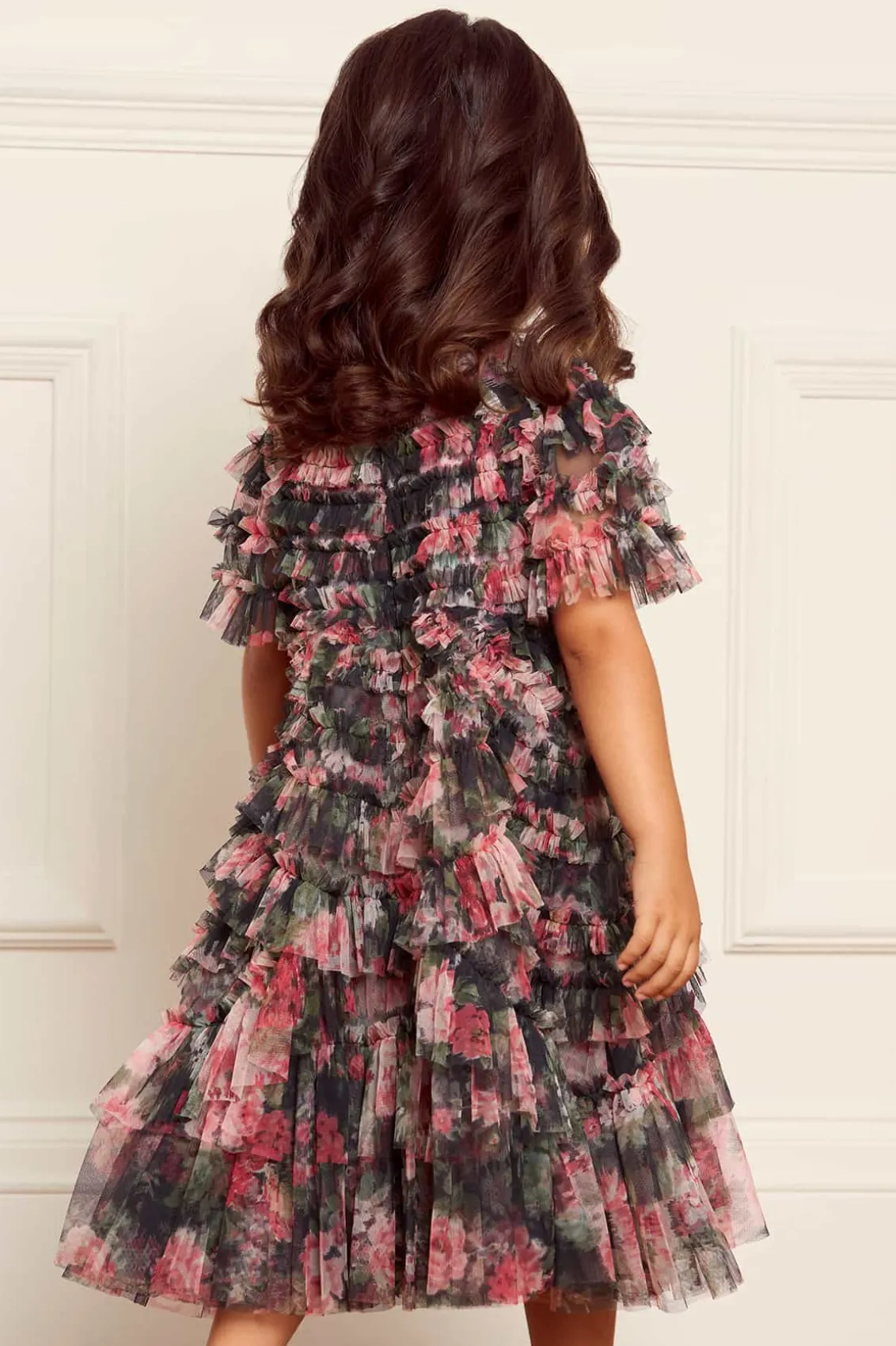 Mummy & Me | Kids Printed Dresses^Needle & Thread Midnight Dance Marilla Ruffle Kids Dress Black