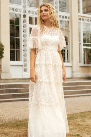 Bridal | Mummy & Me^Needle & Thread Midsummer Lace Round Neck Gown Champagne