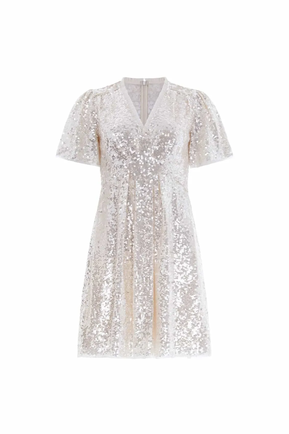 Wedding Wardrobe | Mummy & Me^Needle & Thread Mila Gloss Mini Dress Champagne