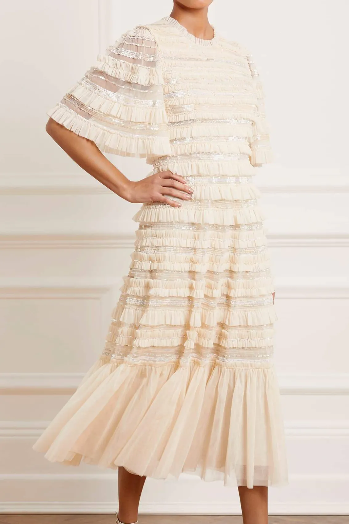 Wedding Wardrobe | Bridal^Needle & Thread Nancy Frill Ballerina Dress Champagne