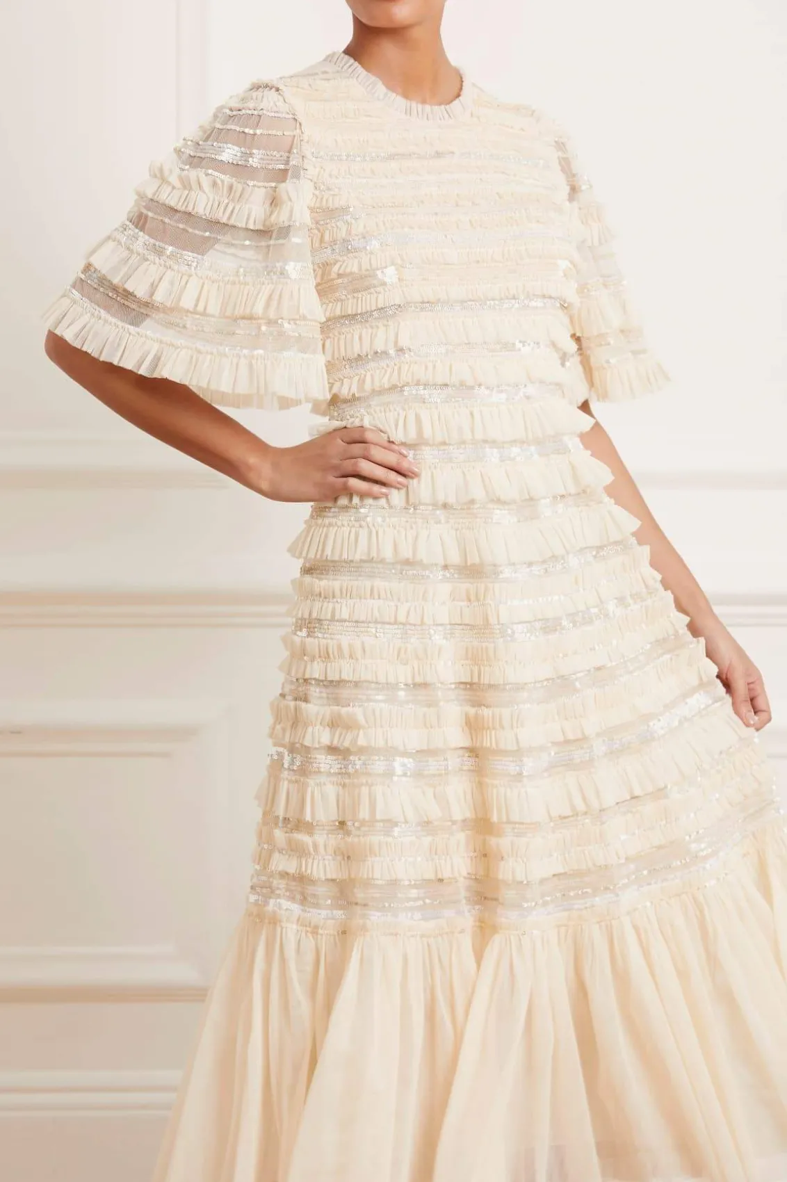 Wedding Wardrobe | Bridal^Needle & Thread Nancy Frill Ballerina Dress Champagne