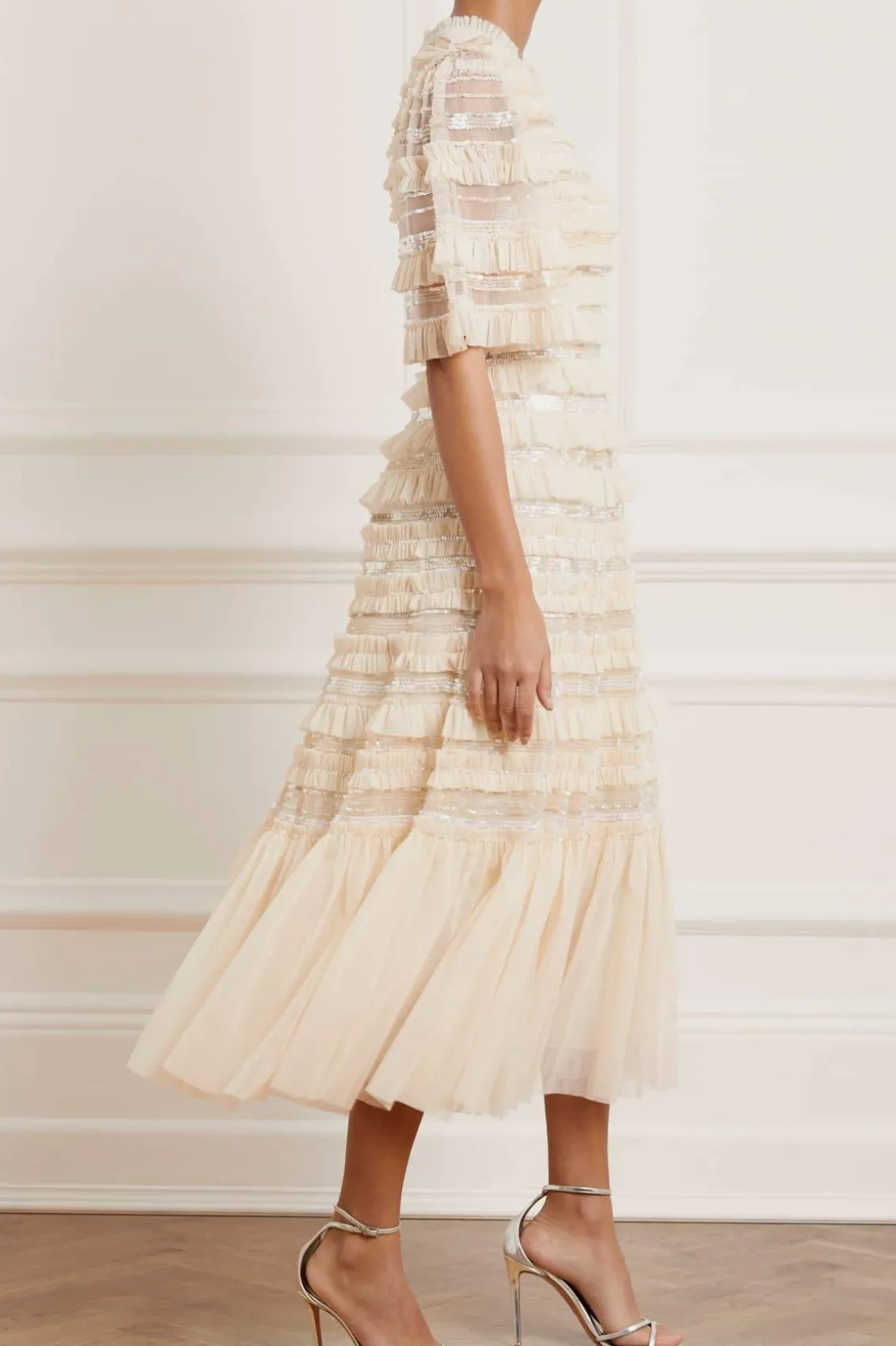 Wedding Wardrobe | Bridal^Needle & Thread Nancy Frill Ballerina Dress Champagne