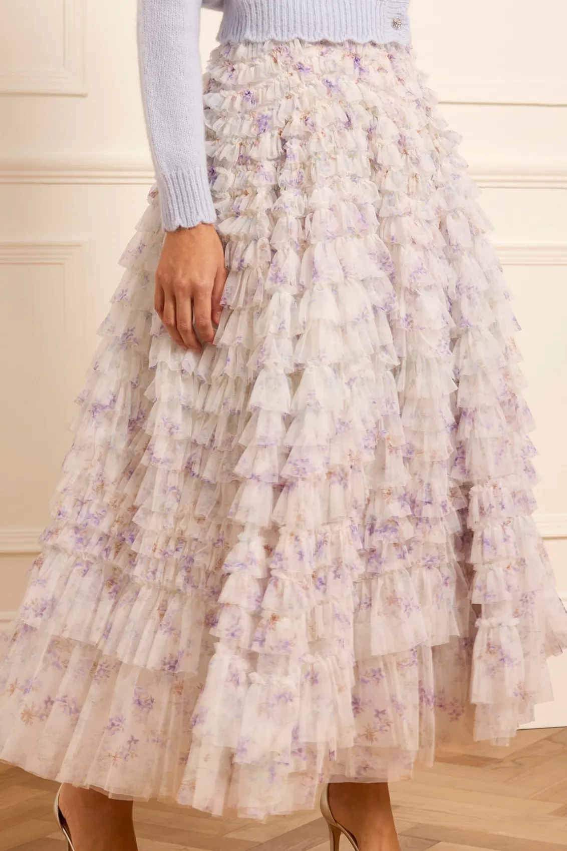 Evening Dresses | Responsibly Sourced^Needle & Thread Ophelia Ditsy Hattie Ruffle Ankle Skirt Multi