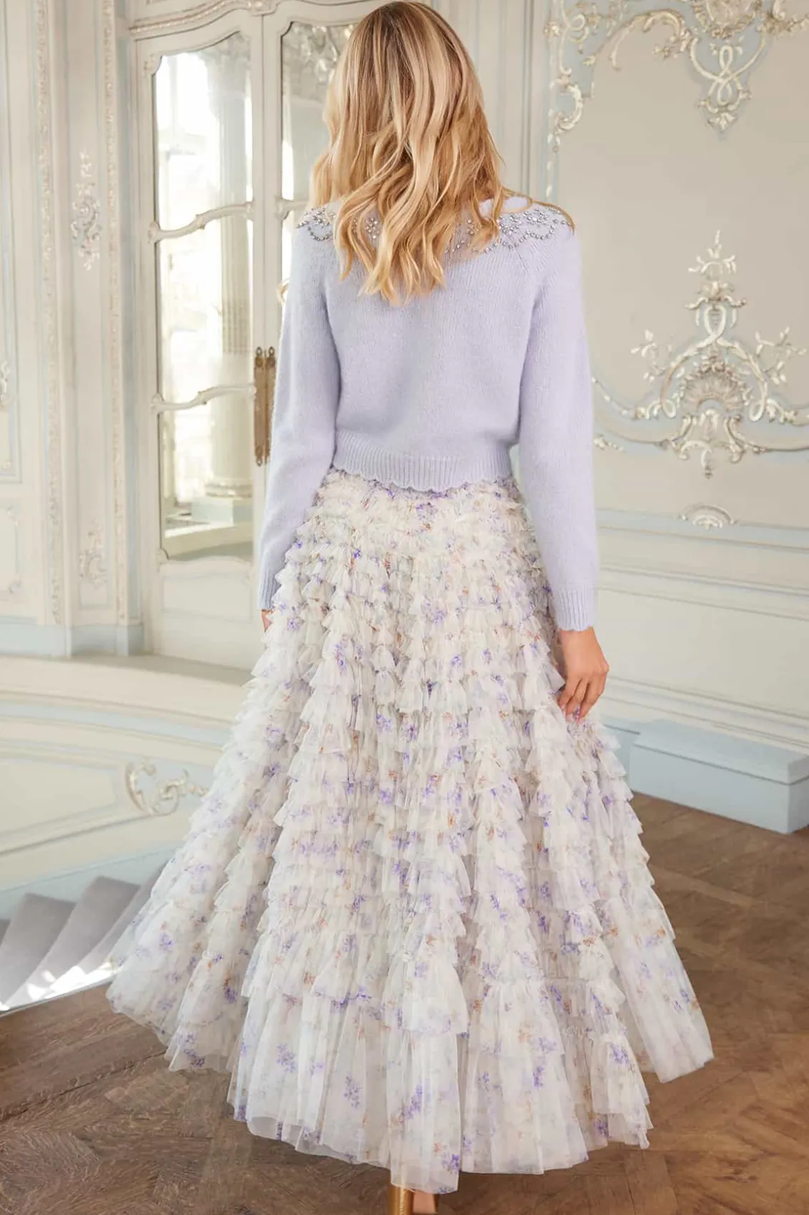 Evening Dresses | Responsibly Sourced^Needle & Thread Ophelia Ditsy Hattie Ruffle Ankle Skirt Multi