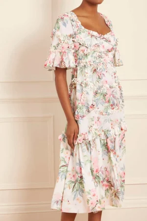 Wedding Guest | Day Dresses^Needle & Thread Paradise Garden Alice Crepe Ballerina Dress Multi