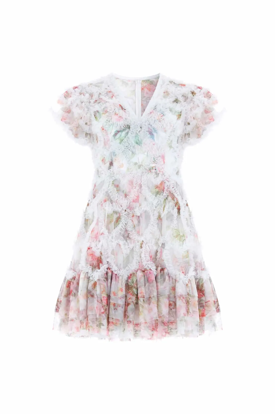 Mummy & Me | Wedding Guest^Needle & Thread Paradise Garden Amorette V-Neck Micro Mini Dress Multi